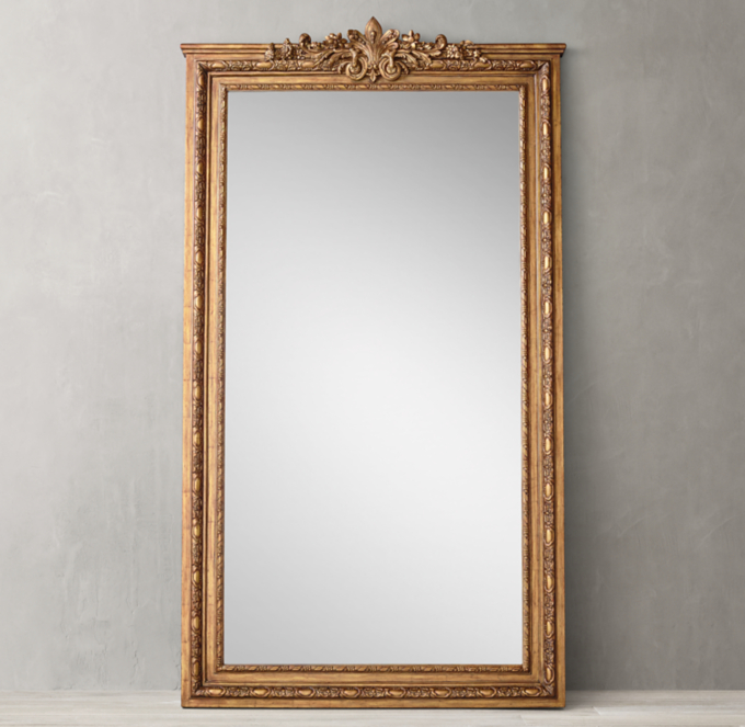 Restoration Hardware Louis Philippe Gilt Leaner Mirror - Transitional -  Bathroom