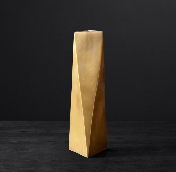 Brass Geometric Vase Large