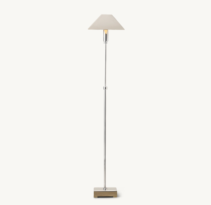 Pyramid Metal Shade Telescoping Floor Lamp