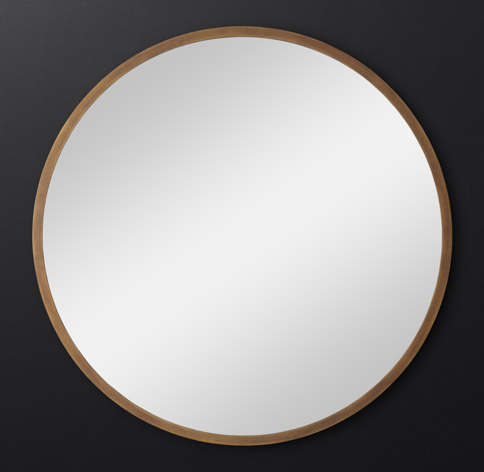 Front view of 1940S ÉGlomisé Mirror - 30" 