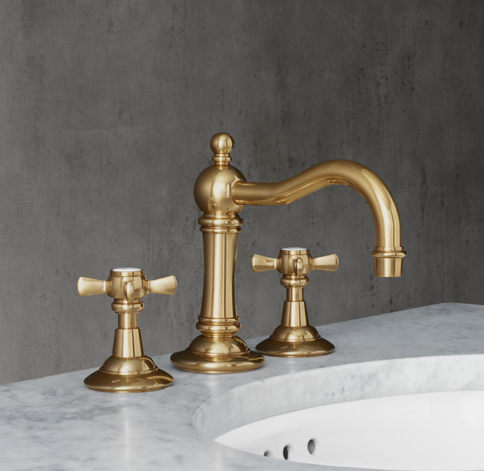 Vintage CrossHandle 8" Widespread Faucet