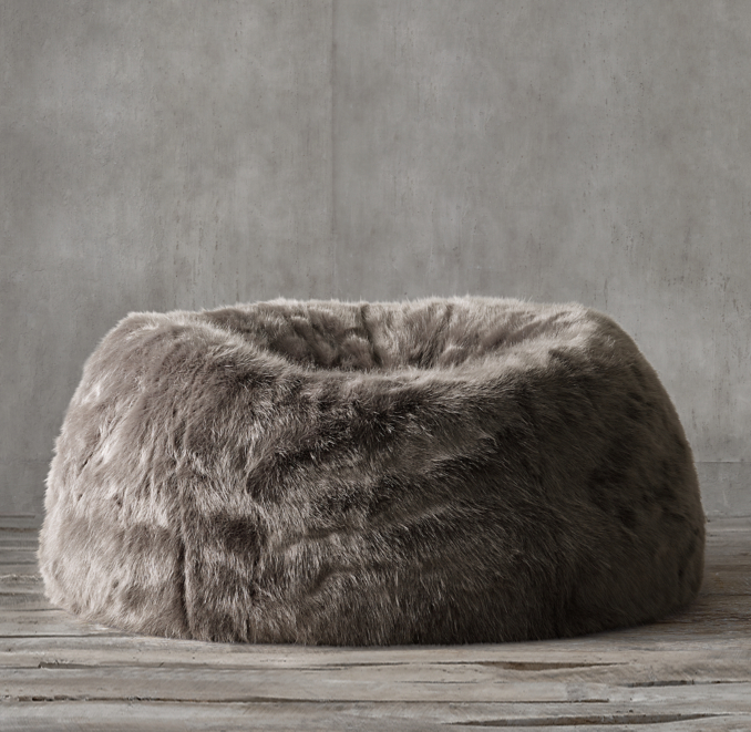 Ultra Faux Fur Bean Bag