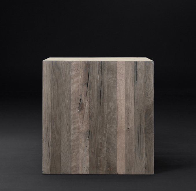 Reclaimed Oak Plinth Cube
