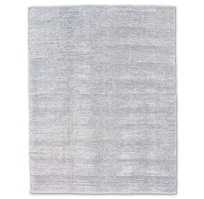 Overhead view of Textured Solid Outdoor Rug - Fog 