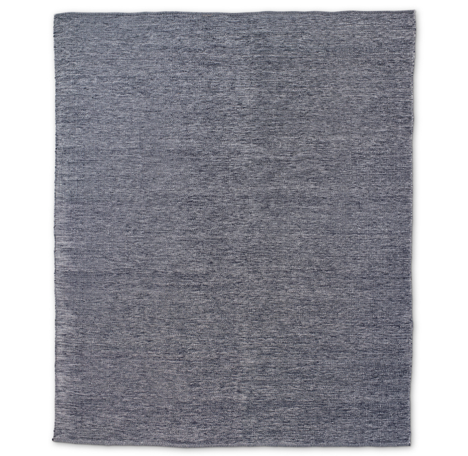 Textured Solid Outdoor Rug Blue