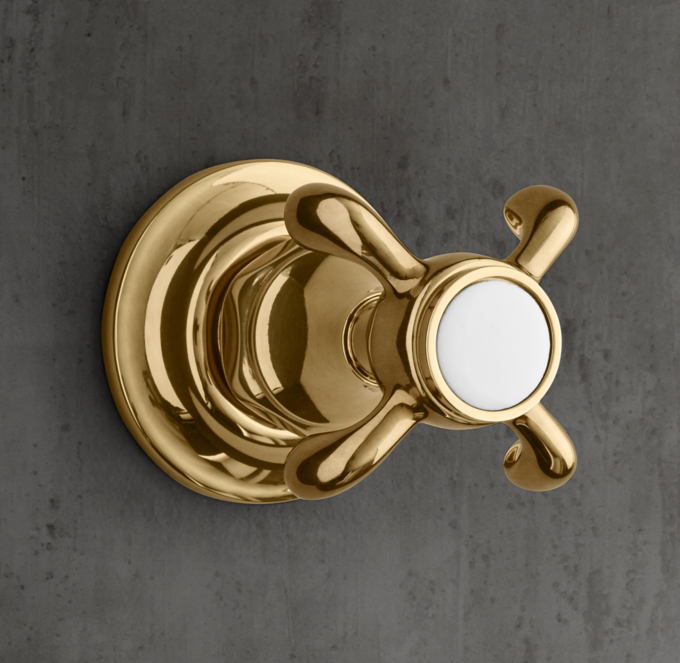 Bistro Cross-Handle Flow Control Valve & Trim Set for Thermostatic Systems
