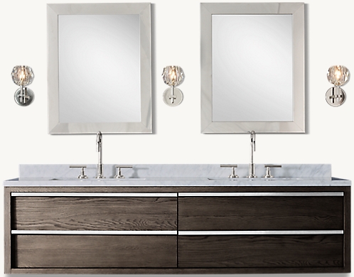 Floating Vanities Rh Modern, 90 Inch Bathroom Vanity Canada