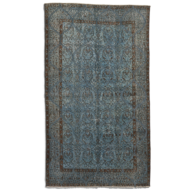 Embroidered Vintage Rug 3'8" X 6'6"