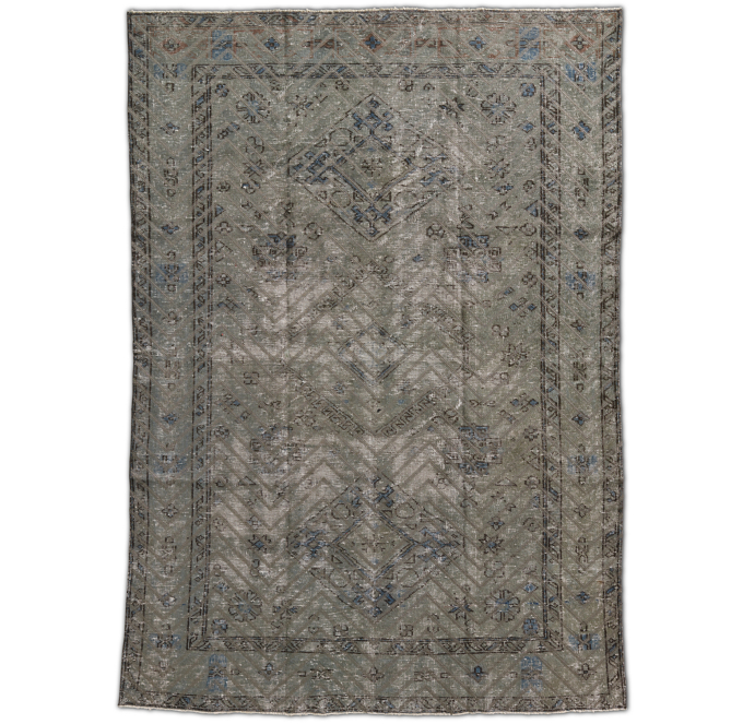 Embroidered Vintage Rug 6'2" X 8'10"