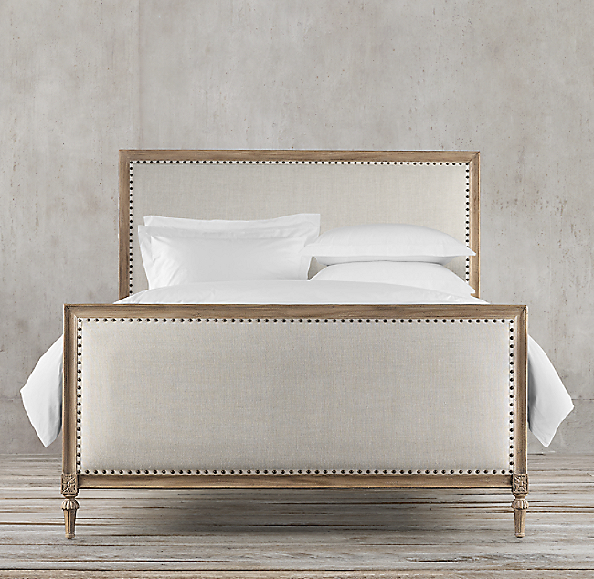 Maison Fabric Panel Bed With Footboard, Restoration Hardware King Bed Frame