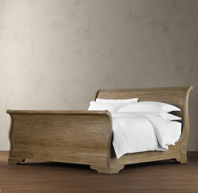 Marston Sleigh Bed Dry Oak 