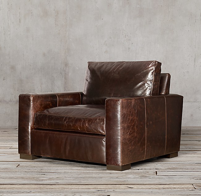 Maxwell Leather Chair, How To Clean Restoration Hardware Leather Sofa