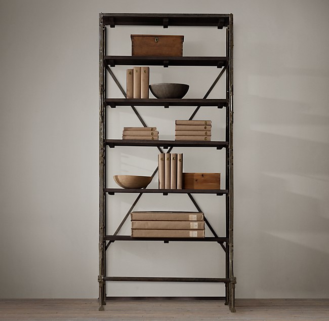 French Library Single Shelving, French Industrial Shelving