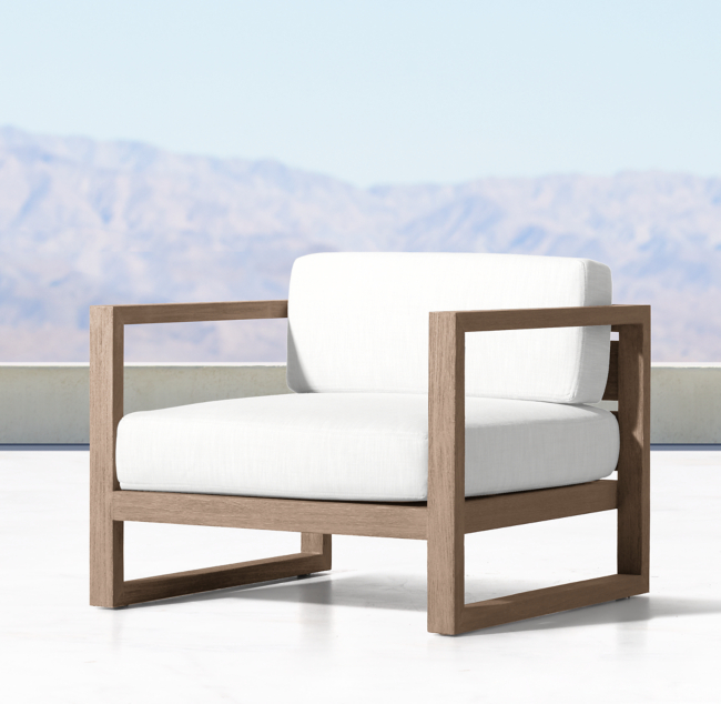 Aegean Teak Lounge Chair Cushions Restoration Hardware