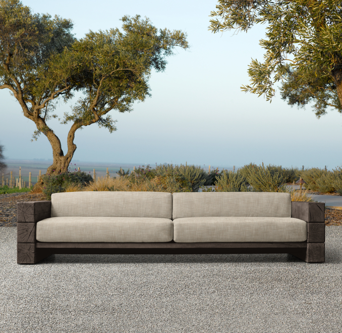 Cushions shown in Sand Perennials® Performance Textured Linen Weave.