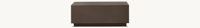 Vue de Face - Marbella Aluminium - Table D'Appoint Carrée - Nouveau Bronze
