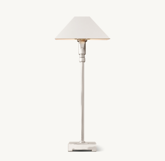 Pyramid Metal Shade Telescoping Table Lamp