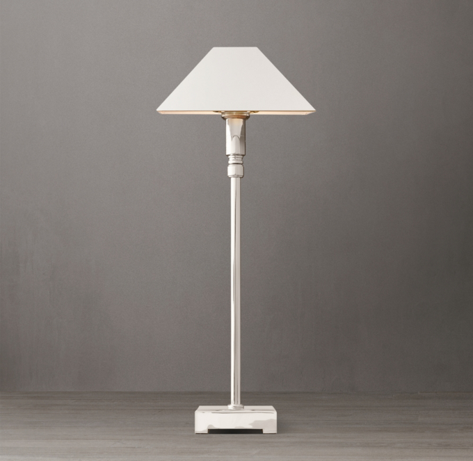 Pyramid Metal Shade Telescoping Table Lamp