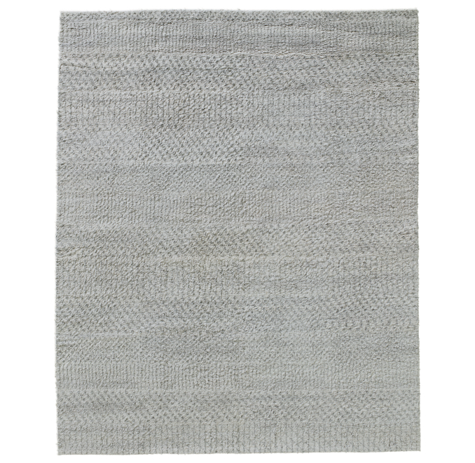 Overhead view of Neva Rug - Ivory/Silver 