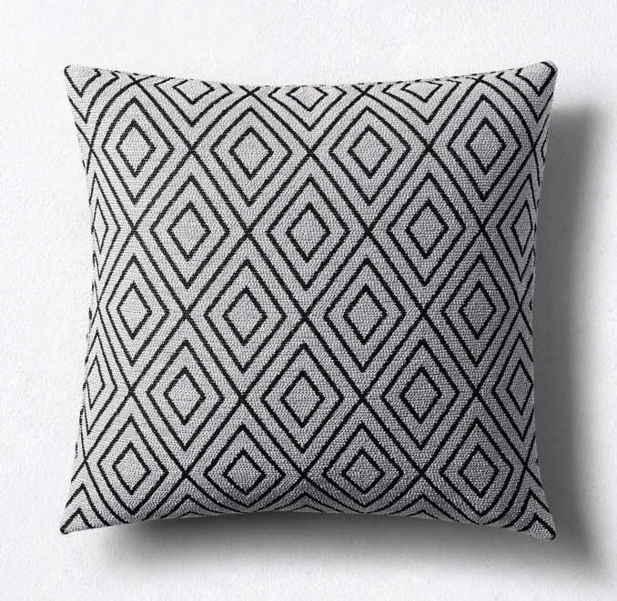 Front view of Lido Diamond Outdoor Pillow Cover 