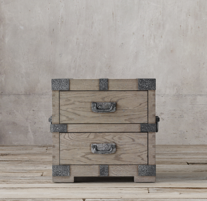 Heirloom SilverChest 2Drawer Side Table