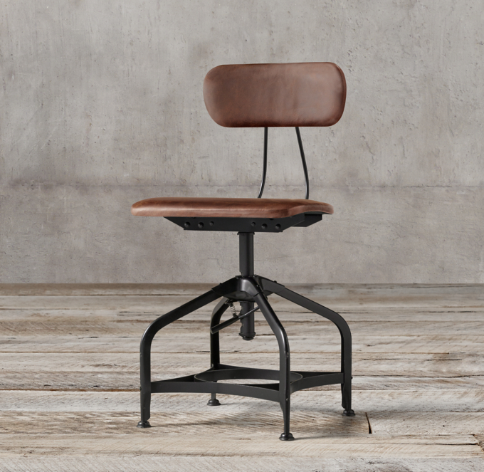 1940s Vintage Toledo Leather Dining Chair