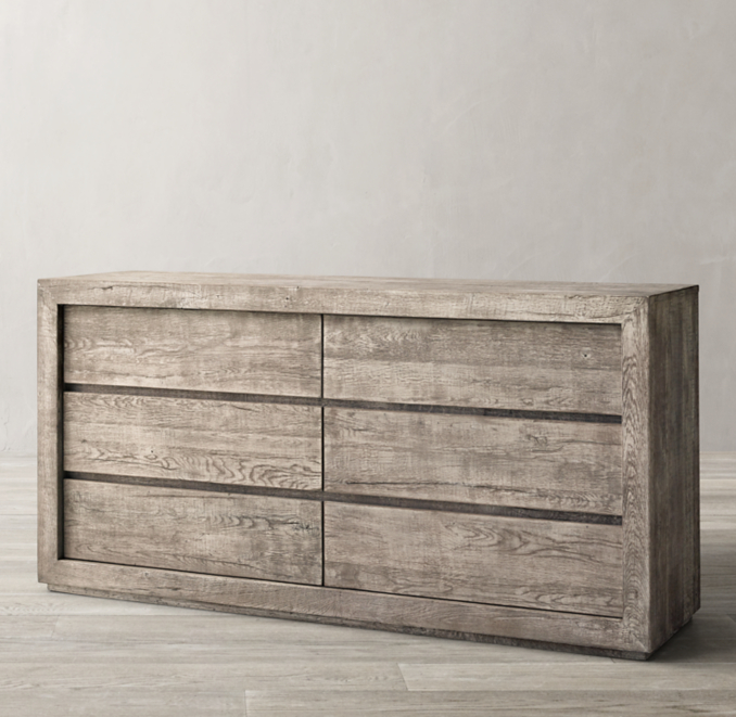Reclaimed Russian Oak 6drawer Dresser