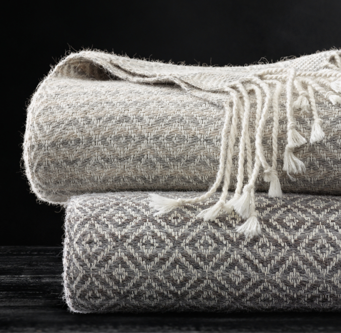 Alpaca Diamante Oversized Bed Throw