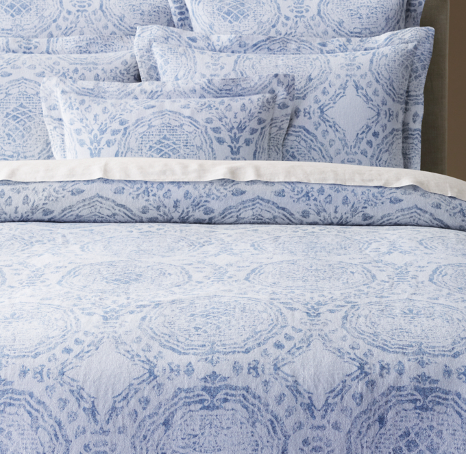 Castillo Medallion Cotton Linen Duvet Cover