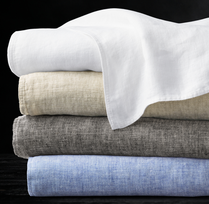 Ojai Linen DoubleFaced Oversized Bed Throw