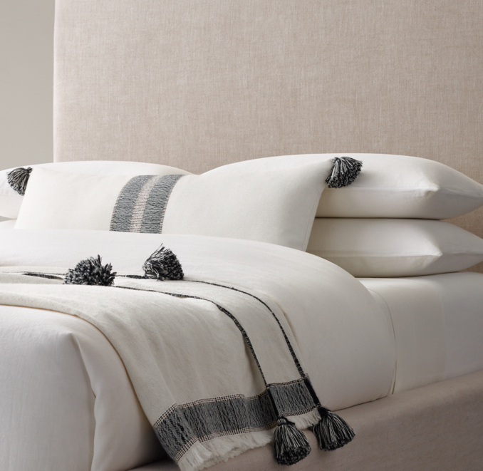 Alpaca PomPom Oversized Bed Throw