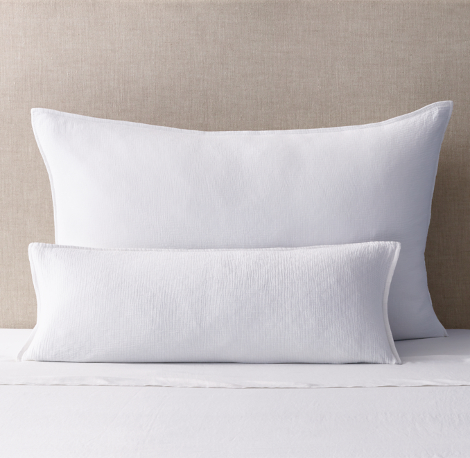 GarmentDyed Cotton Gauze King Lounger & Oversized Lumbar Sham