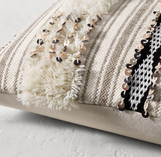 Moroccan Wedding Banded Oversized Bed Throw