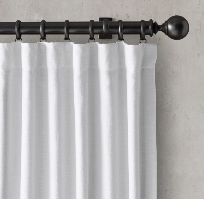 Italian Textured Weave Drapery - Rod-Pocket 