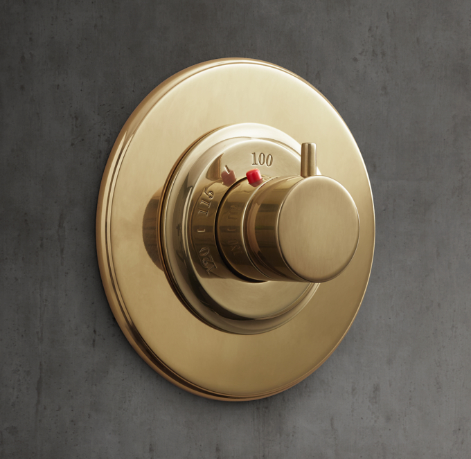Universal Contemporary Thermostatic Shower Valve & Trim Set