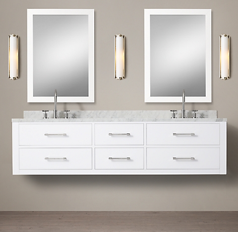 Hutton Floating Vanity Bath Collection, White Floating Bathroom Vanity