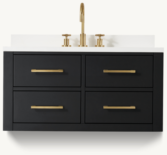 Front view of Hutton Single Floating Vanity 