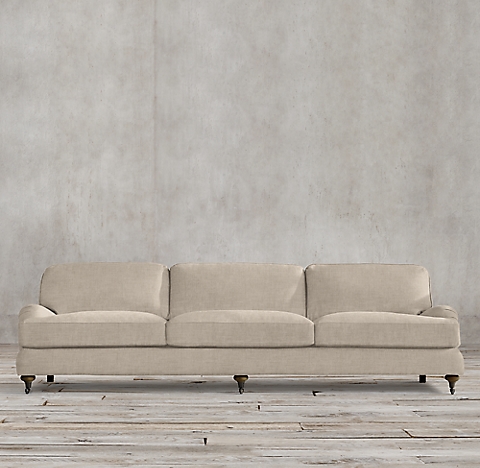 English Roll Arm Collection Rh, English Roll Arm Loveseat