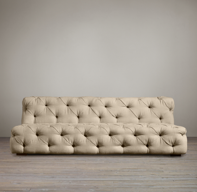 Restoration hardware soho tufted sofa