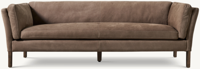 Sorensen Leather Bench-Cushion Sofa