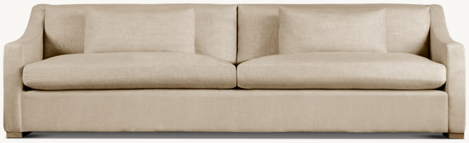 Restoration hardware belgian store slope arm sofa