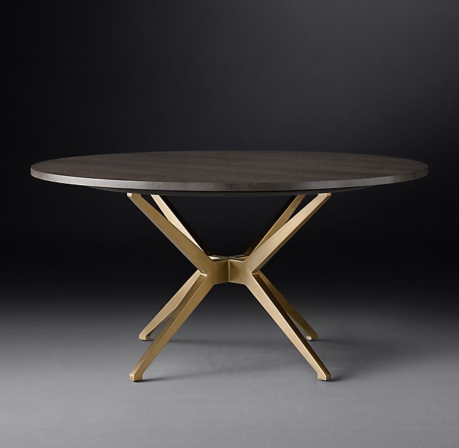 Maslow Spider Round Dining Table, Brass Round Dining Table Base