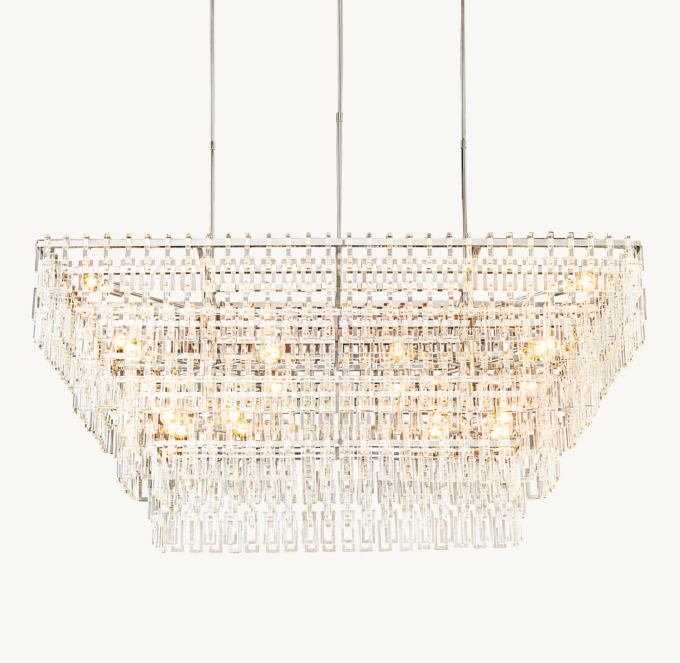 Marignan Tiered Rectangular Chandelier 72\"