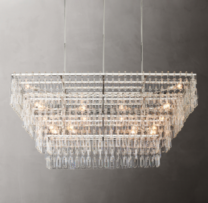 Marignan Tiered Rectangular Chandelier 72\"