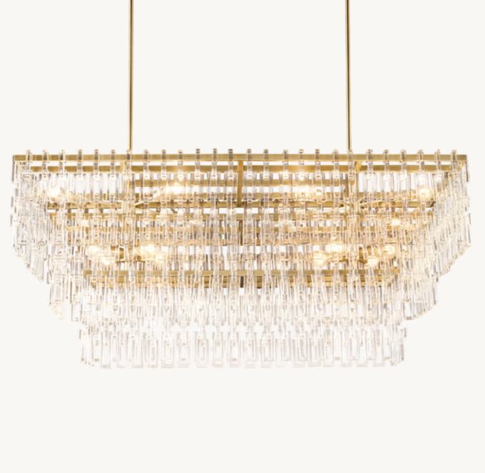 Marignan Tiered Rectangular Chandelier 60\"