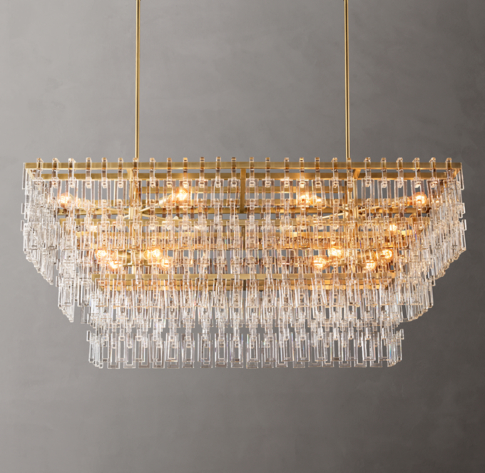 Marignan Tiered Rectangular Chandelier 60\"