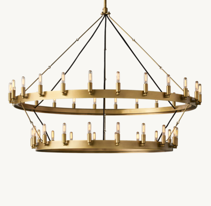 Camino Vintage Filament TwoTier Chandelier 50"