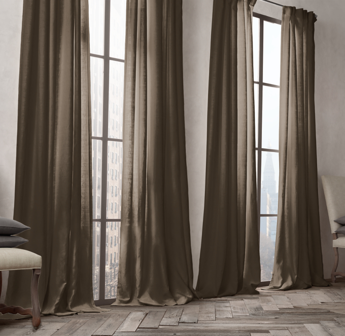 Belgian Opaque Linen Drapery Mocha