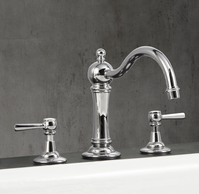 Vintage Lever-Handle Deck-Mount Tub Fill