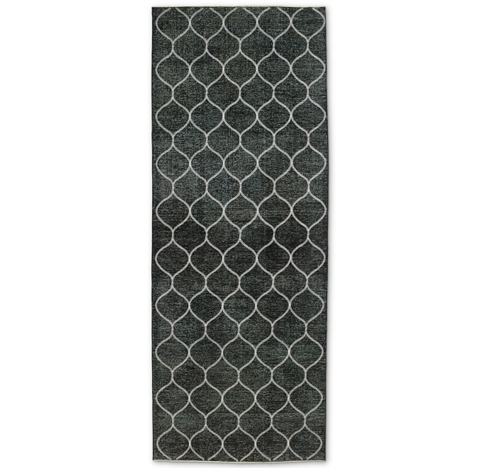 Embroidered Vintage Rug - 4'10